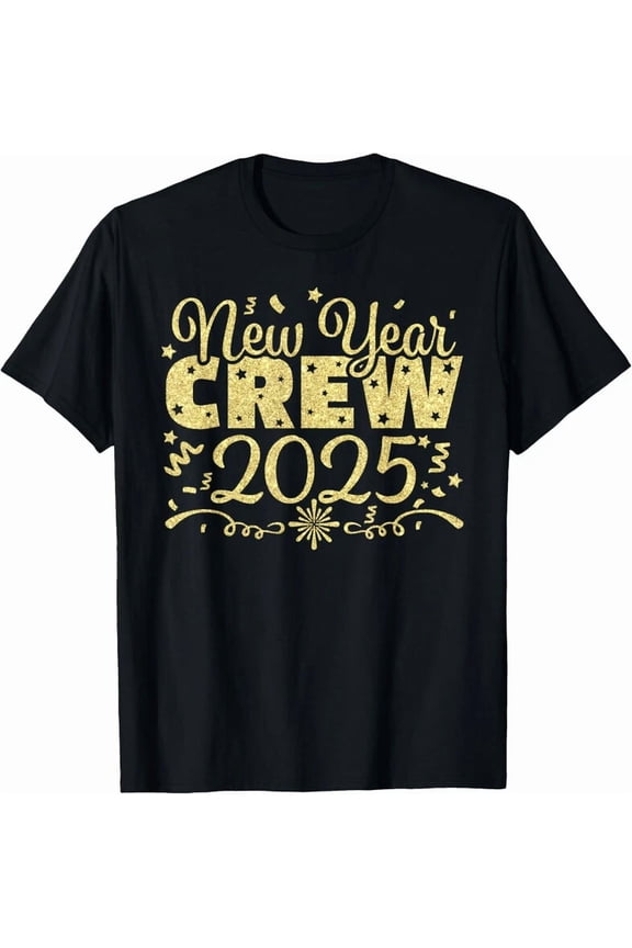 New Year Crew 2025 Hello 2025 Matching Family Cool Unisex T-Shirt, for men & women, up to size 5XL
