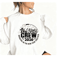thumbnail image 1 of New Year Crew Print Sweatshirt White S-3XL 2026 Graphic Sweatshirt Tops, 1 of 5