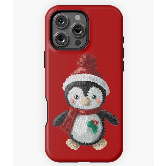 New Year Cute Penguin Christmas Gift Phone Case for iPhone 16 15 14 13 12 11 Pro Max