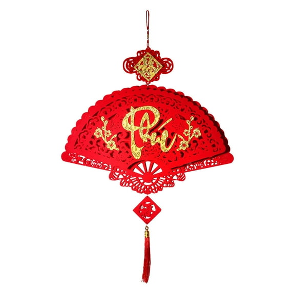 New Year Decorations 2024, 3D Blessing Tassle Paper Fan Ornament, Spring Festival Paper Fan Hanging Decoration, Chinese Spring Festival Red Ornaments, Lunar New Year Decorations