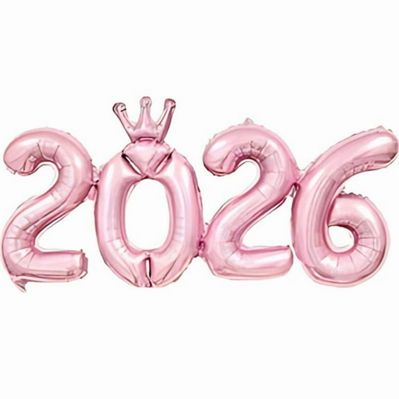 New Year Decorations 2026 Number Balloons Happy New Year Party Supplies, Favors, Decor for Indoor & Outdoor Use, Eve Festival Balloon Backdrop Banner Sign, Graduation Decorations 2026