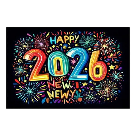 New Year Decorations Holiday Wall Decor Banners, Suitable for Indoor and Outdoor Parties, Christmas, Offices, and Schools, 2026 Celebration Backdrop, Festive Party Supplies,E