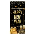 thumbnail image 1 of New Year Door Cover Banner 2025 - Xmas Eve Decorations Black Gold Hanging Backdrop Sign Prop for Holiday Indoor Outdoor Party Supplies (A), 1 of 6
