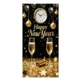 thumbnail image 1 of New Year Door Cover Banner 2025 - Xmas Eve Decorations Black Gold Hanging Backdrop Sign Prop for Holiday Indoor Outdoor Party Supplies (C), 1 of 6