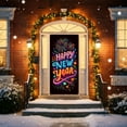 thumbnail image 1 of ‌New Year Door Cover Decor Fabric Winter Holiday Door Hanging for Christmas Party School Classroom New Year Eve Celebration Decoration‌, 1 of 9
