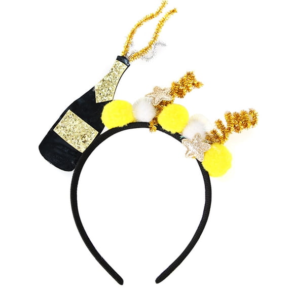 New Year Headband Fashionable Head Hoop Festive Hair Ornament Versatile Styling Tool for Children Adults Photo Props