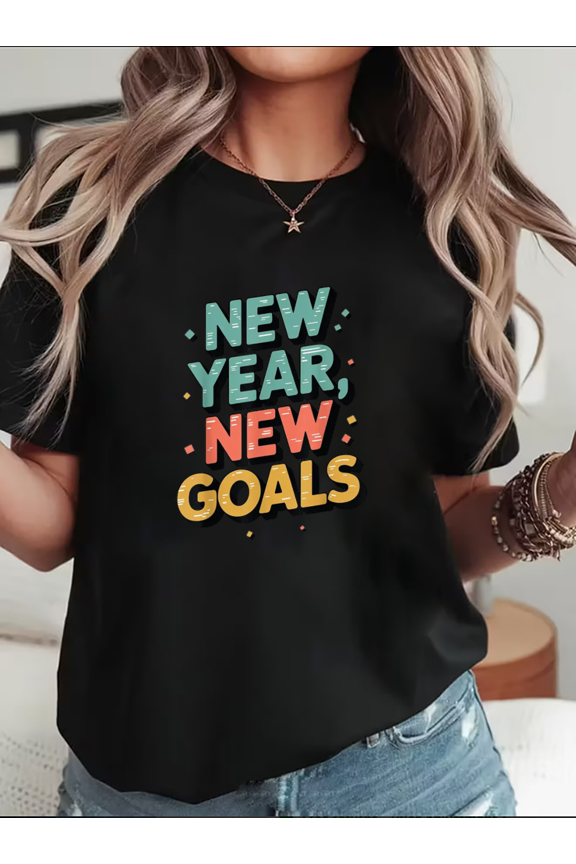 New Year New Goals Retro Party Countdown Motivation Mindset Unisex T-Shirt, up to Size 5XL