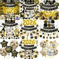 thumbnail image 1 of New Year Party Supplies New Year's Eve Black Party Decoration Set 37 Pieces A, 1 of 4