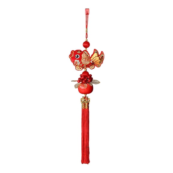 New Year Pendants Chinese Lantern Characters Door Sign Velvet Material for Home Office Bedroom Celebration