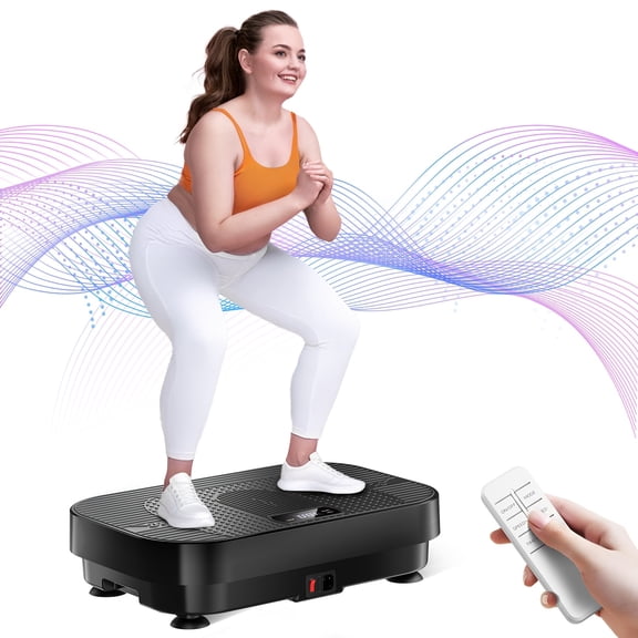 New Year Promotion-Vibration Plate: Whole Body Workout & Lymphatic Drainage Fitness Platform With Silent Motor And Speed Control Gifts For Friends And Family, Without Battery