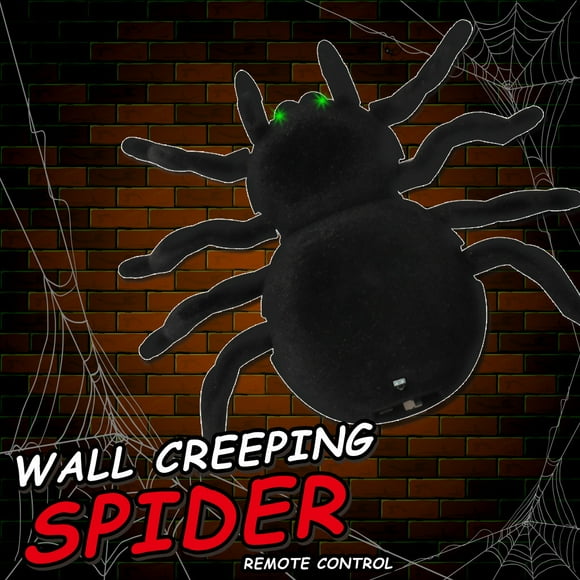 New Year Toys Electric Remote Control Car Spider Wall Car Rechargeable Climbing Stunt Car Suction Remote Control Car Simulation Spider Black One Size
