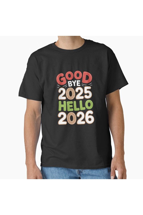 New Year Two Zero Two Six Goodbye Two Zero Two Five Unisex T-Shirt ,up to size 5XL