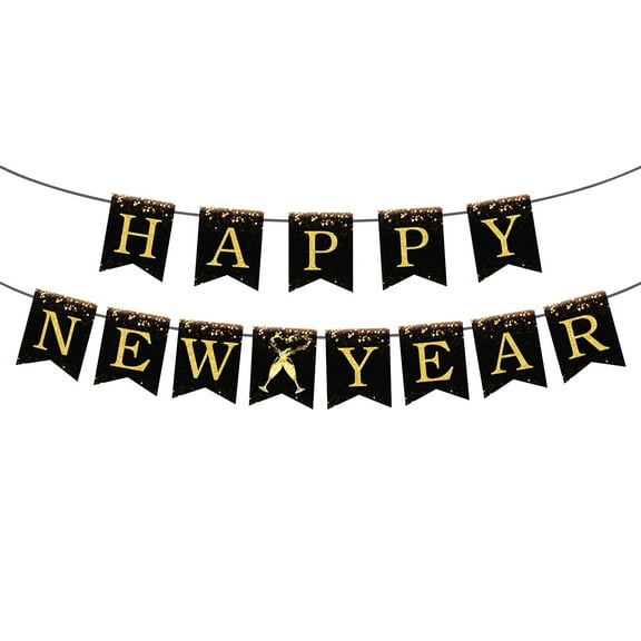 New Year's And New Year's Eve Banners, Party Decorations, Hanging Ornaments