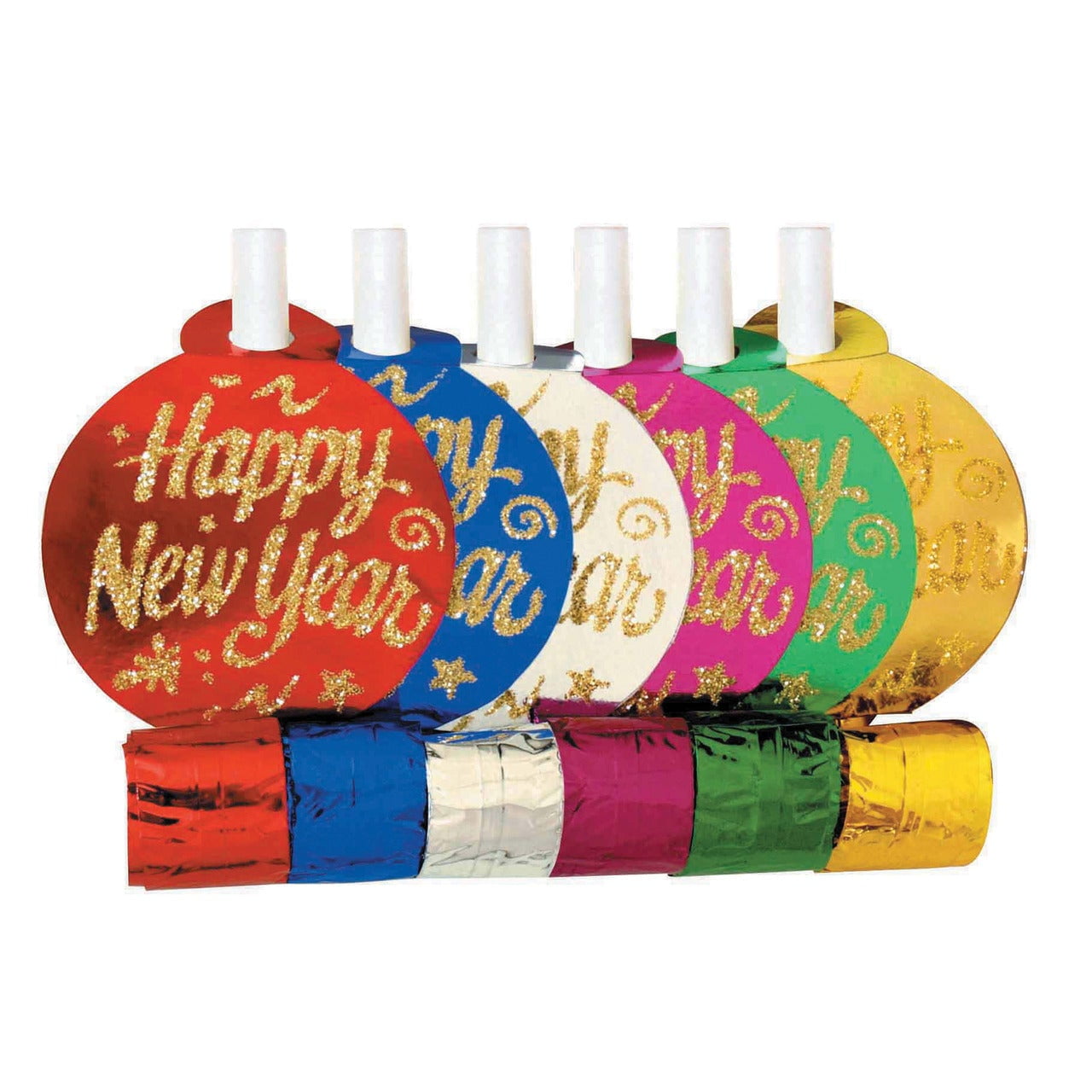 CREATIVE CONVERTING New Year's Assorted Party Blowers, 6 pk