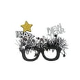 thumbnail image 1 of New Year's Party Decoration Glasses Photo Props, Fun Festive Glasses Frame with New Year Elements, Glitter Cardstock Material and Intricate Sparkling Details for New Year's Eve, 1 of 4