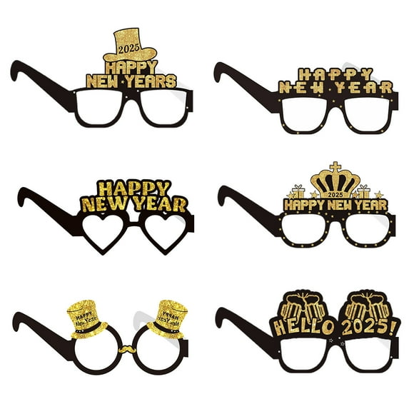 New Year's Party Decoration New Year's School Party Decoration Fun Photos Glasses Paper Glasses - style:style2;