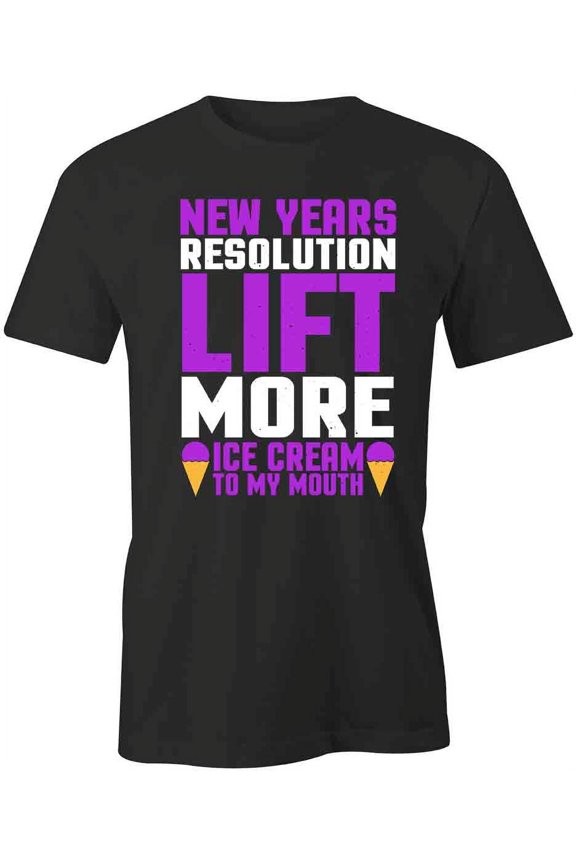 New Year's Resolution T-Shirt | Fun Holiday Black Tee Gift