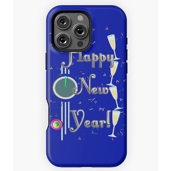 New Years Countdown Clock Confetti Phone Case for iPhone 16 15 14 13 12 11 Pro Max
