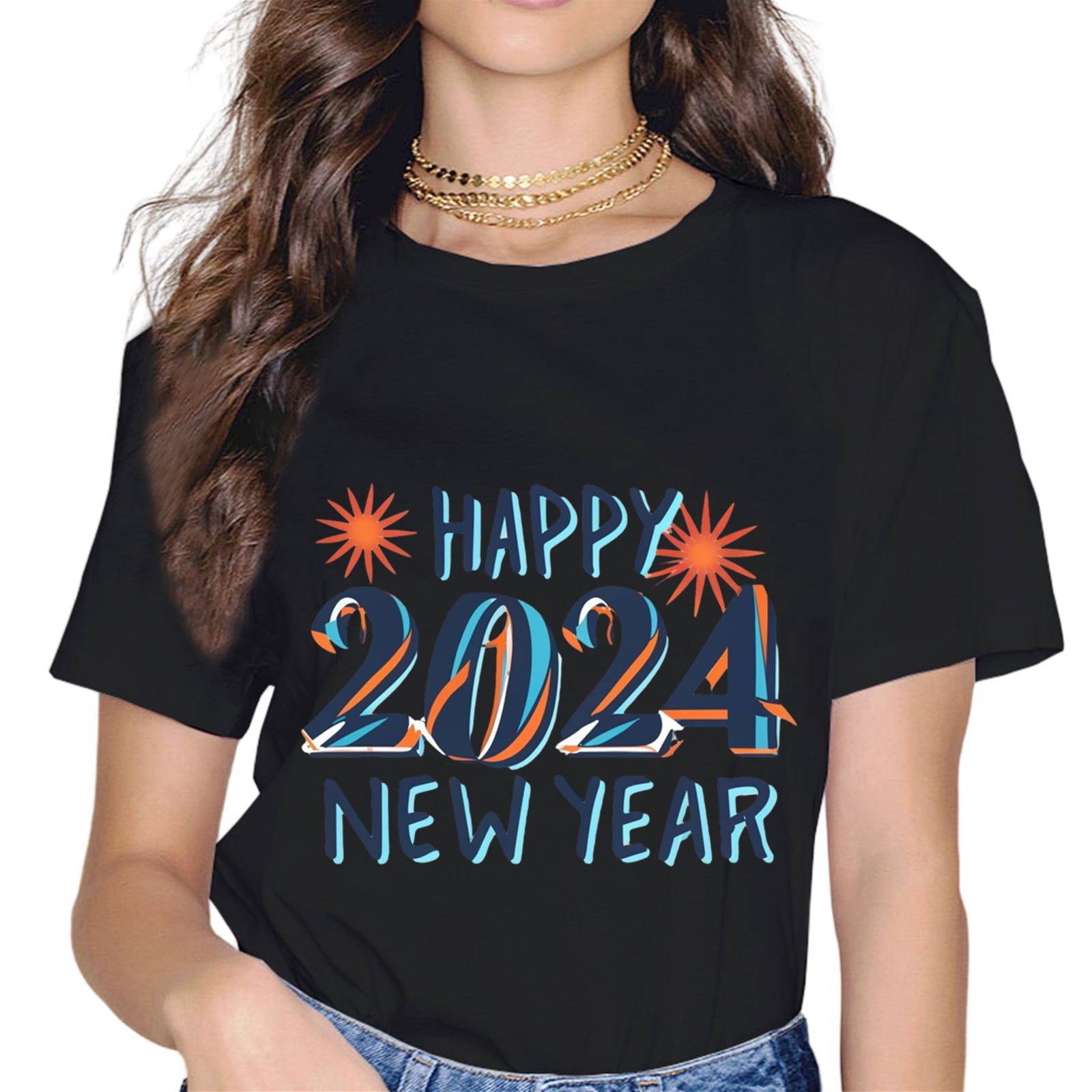 New Years Eve Happy New Year 2024 Gift Fireworks TShirt