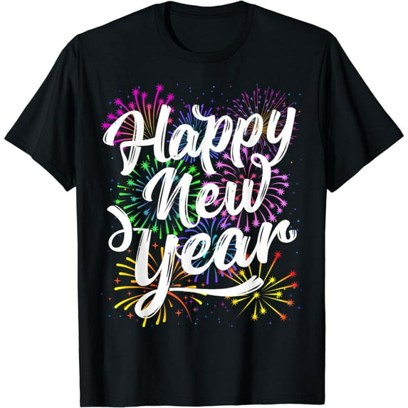 New Years Eve Party Supplies 2024 Happy New Year Fireworks T-Shirt