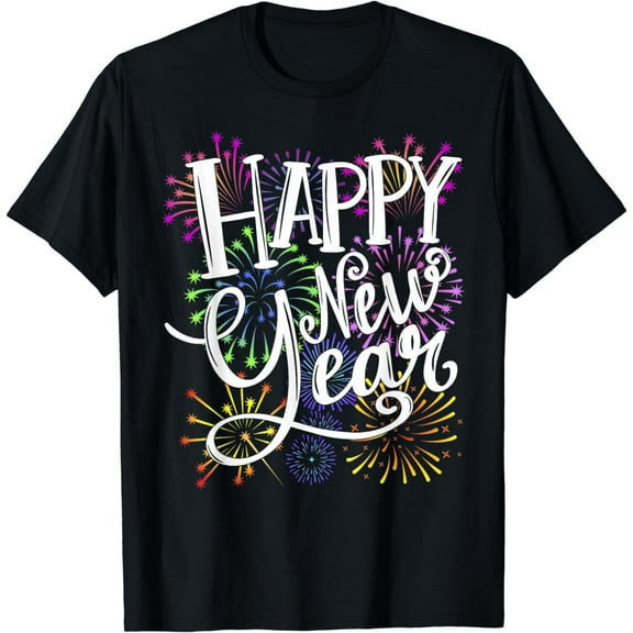 New Years Eve Party Supplies 2024 Happy New Year Fireworks T-Shirt