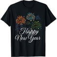 thumbnail image 1 of New Years Eve Party Supplies NYE 2025 Happy New Year 2025 T-ShirtMen and women, Black T-shirt, size: Extra large, 1 of 4