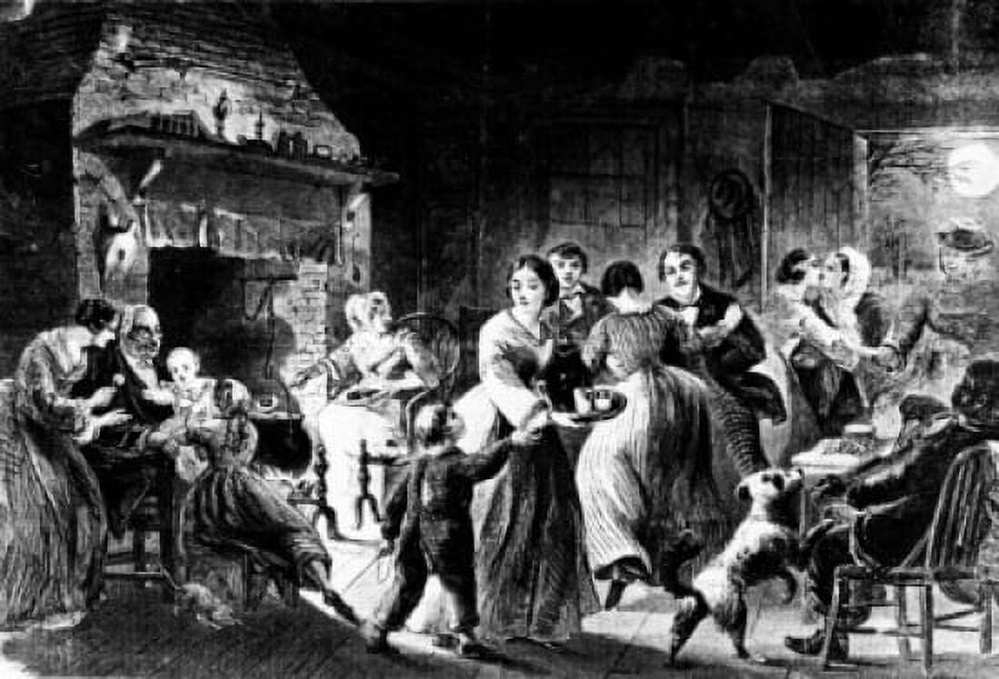 New Years Eve by unknown artist litograph 1861 artist unknown Canvas Art - (24 x 36)