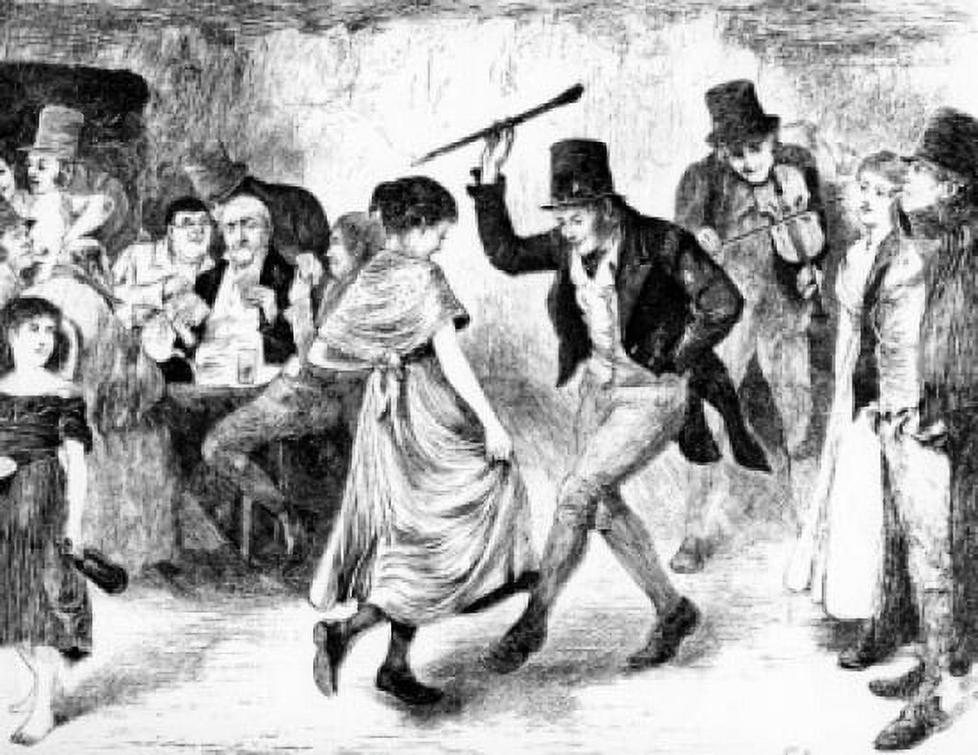 New Years Eve in Ireland--dancing Jig by unknown artist 1870 artist unknown Canvas Art - (24 x 36)