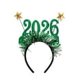 thumbnail image 1 of New Years Headband,2026 Headband New Year Hair Accessories for Women,Stars Hair Band Winter Christmas Non Slip Headbands(Green), 1 of 8