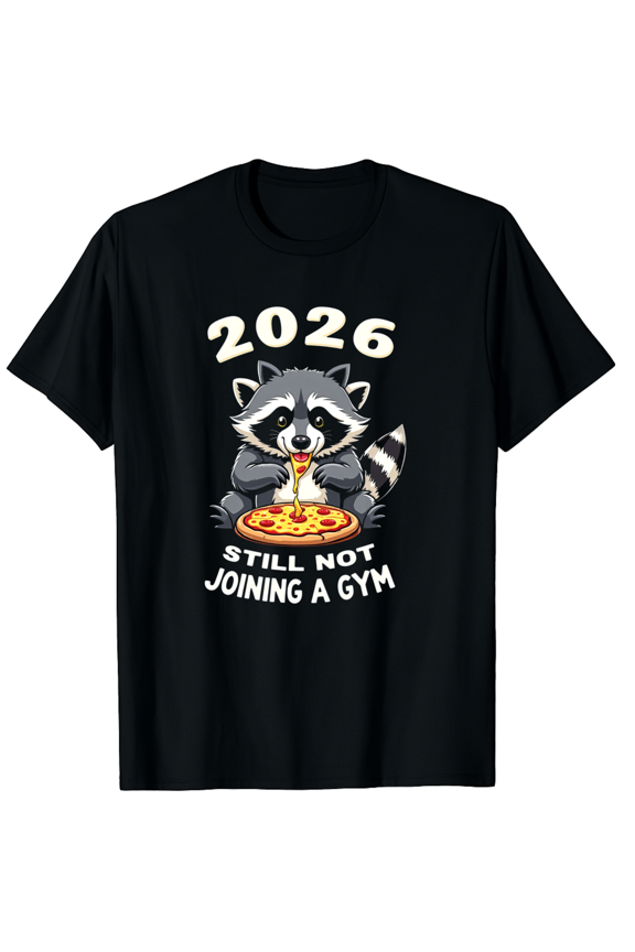 New Years Resolution Raccoon Still Not Joining A Gym 2026 Tank Top Graphic Tee T-Shirt for Men Women