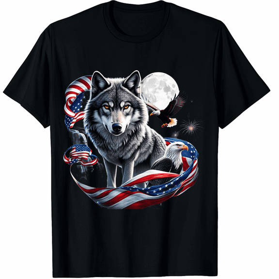 New Years Wolf Lover T-Shirt for Men Women