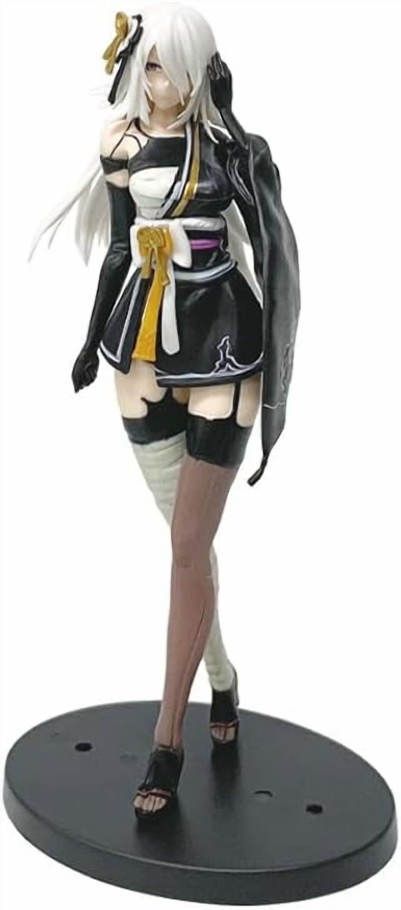 New Yorha 2B, Yorha A2 Figure, Black Kimono Action Figures PVC Character Figurine Cosplay Model Collectible Handicrafts for Anime Fans Gift (b)