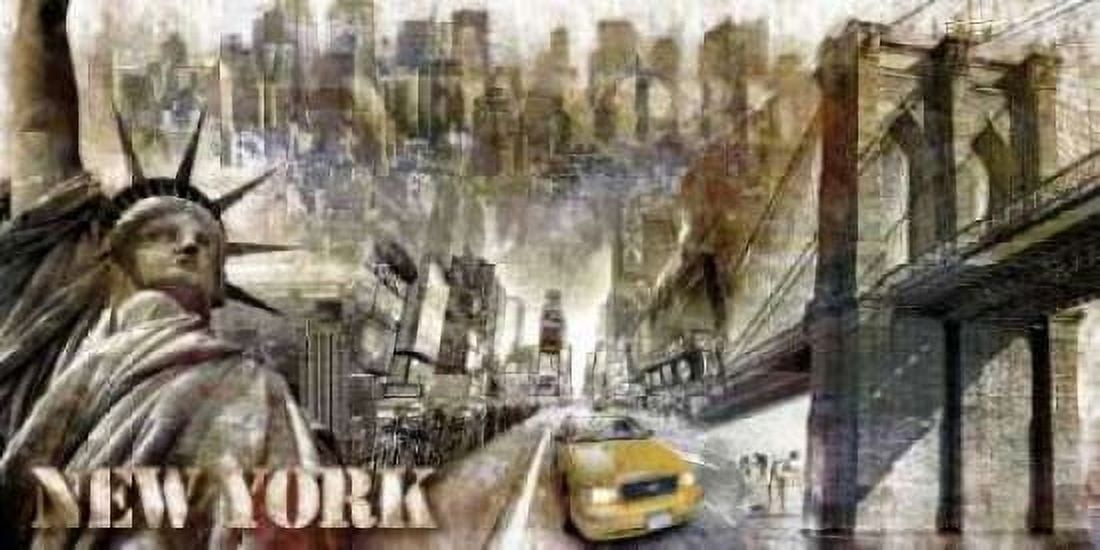 New York 02 Canvas Art - Paul Robert (10 x 20)