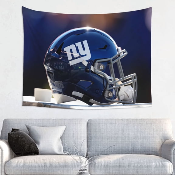 New_York 1 Beautiful Bedroom Tapestry, Stylish Home Decor, Football Team Theme Living Room Wall Hanging Background, Football Fan Holiday Gift Interior Decoration 29"X37"