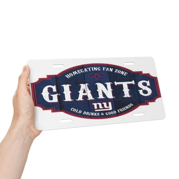 New_York 1 Custom Car Aluminum Decorative License Plate, American Football Team Fan Themed Label, Decorative Aluminum Novelty License Plate, New Car Gift for Men/Women/Boys/Girls, 6 x 12 Inch