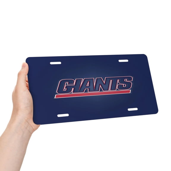 New_York 1 Custom Car Aluminum Decorative License Plate, American Football Team Fan Themed Label, Decorative Aluminum Novelty License Plate, New Car Gift for Men/Women/Boys/Girls, 6 x 12 Inch