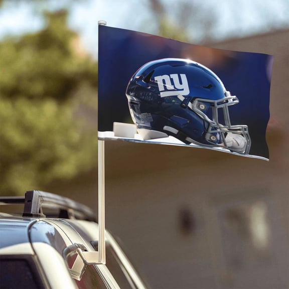 New_York 1 Custom Car Flag 12" x 18", Football Team Fan Game Day Themed Flag, Personalized Car Decorative Flag, Weatherproof Car Flag, Window Hanging Flag (Flagpole Not Included)