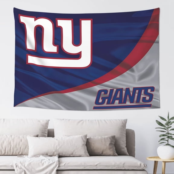 New_York 1 Indoor Decorative Wall Tapestry 60x40 Inch, Football Team Theme Wall Hanging Personalized Tapestry, Home Fashion Decor for Living Room, Bedroom, Kitchen, Dorm, Fan Gift