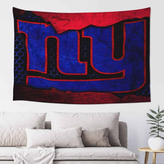 New_York 1 Indoor Decorative Wall Tapestry 60x40 Inch, Football Team Theme Wall Hanging Personalized Tapestry, Home Fashion Decor for Living Room, Bedroom, Kitchen, Dorm, Fan Gift