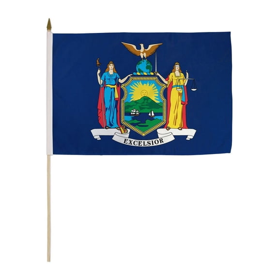 New York 12x18in Stick Flag