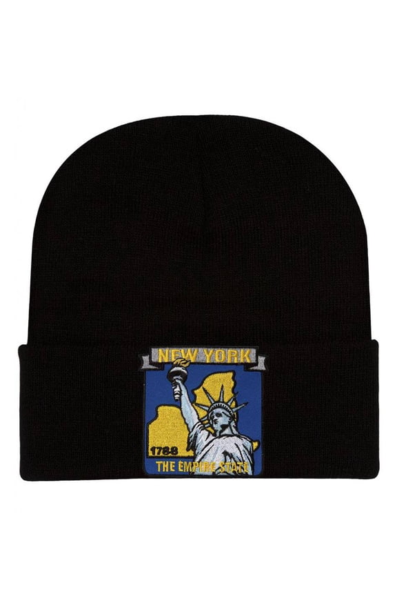 New York 1788 The Empire State Black Cuffed Beanie