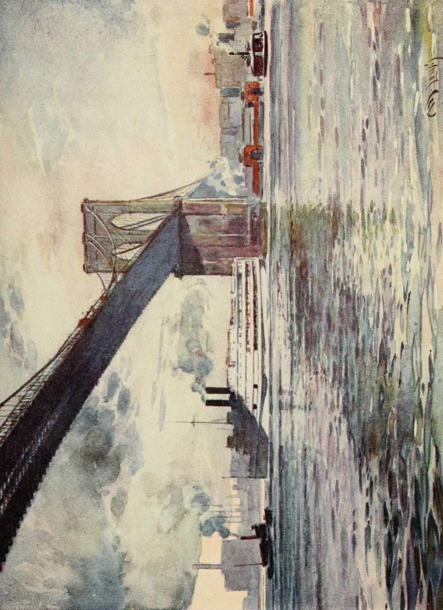 New York 1911 Brooklyn Bridge Canvas Art - Martin Lewis (24 x 36)