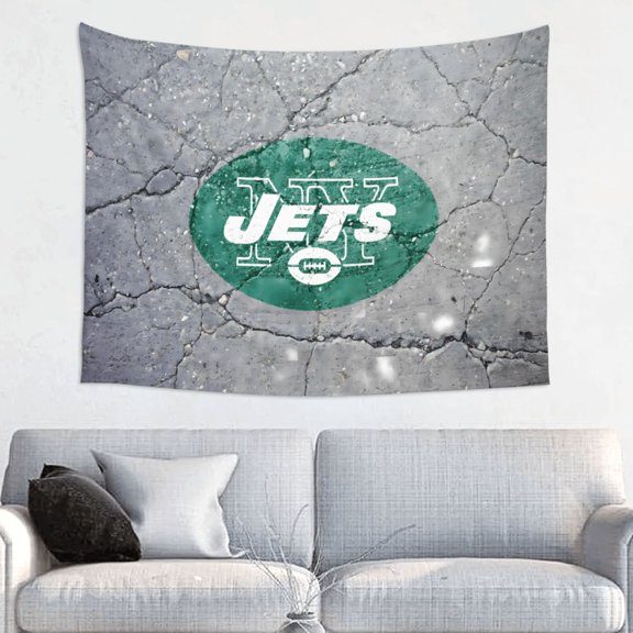New_York 2 Beautiful Bedroom Tapestry, Stylish Home Decor, Football Team Theme Living Room Wall Hanging Background, Football Fan Holiday Gift Interior Decoration 29"X37"