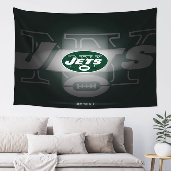 New_York 2 Indoor Decorative Wall Tapestry 60x40 Inch, Football Team Theme Wall Hanging Personalized Tapestry, Home Fashion Decor for Living Room, Bedroom, Kitchen, Dorm, Fan Gift