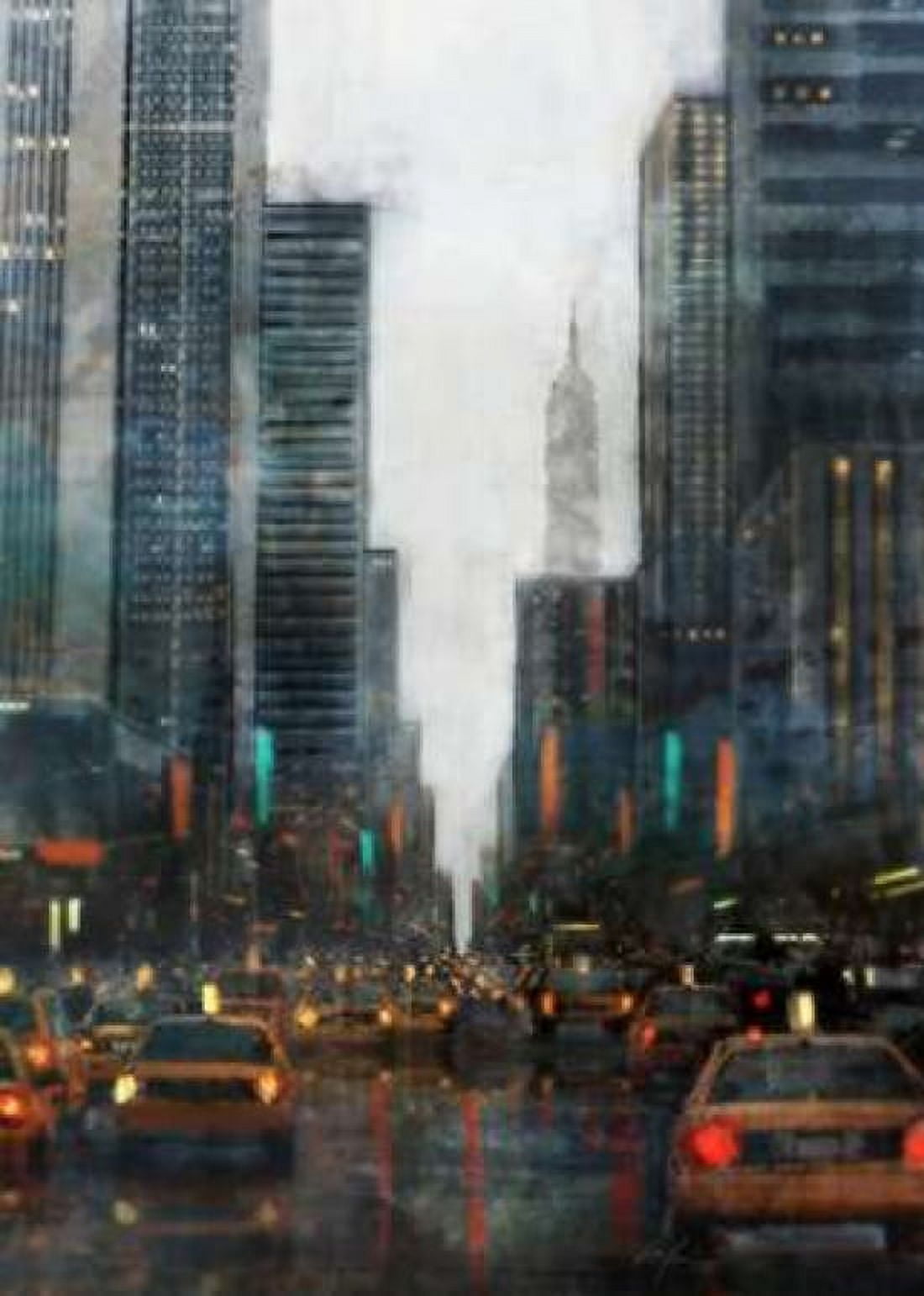 New York After Hours-Square Canvas Art - Ken Roko (20 x 28)