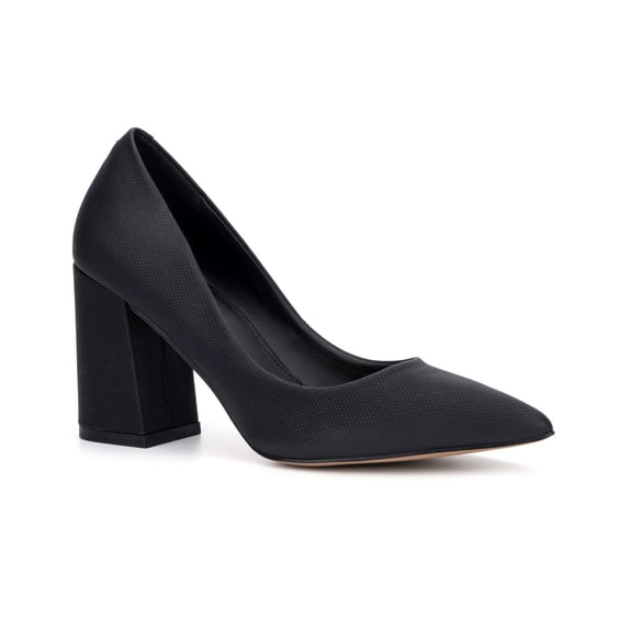 New York And Company Womens Abby Block Heel Pump
