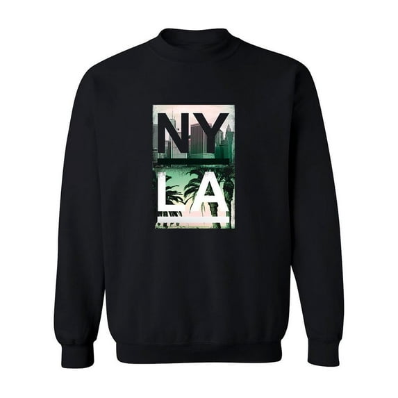 New York And Los Angeles Sweatshirt Men -Image by Shutterstock, Male 3X-Large