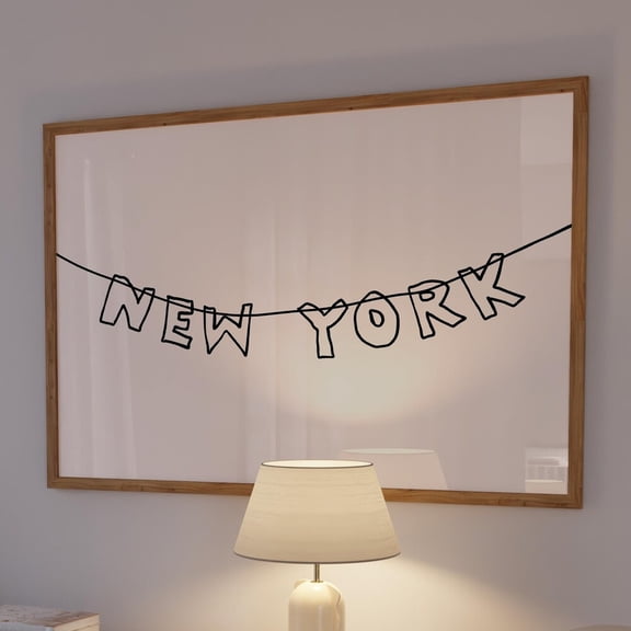 New York Art Print, Minimalist NYC Decor, Unframed Canvas 8x10in