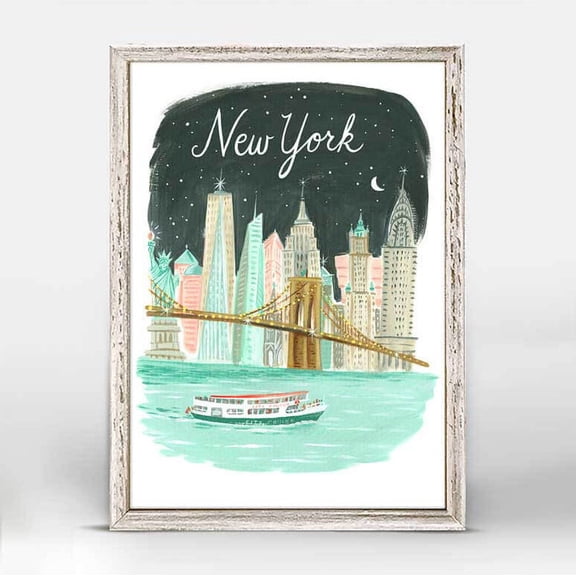 New York Art Print, New York City Skyline, New York Map, NYC Wall Art, New York Wall Art