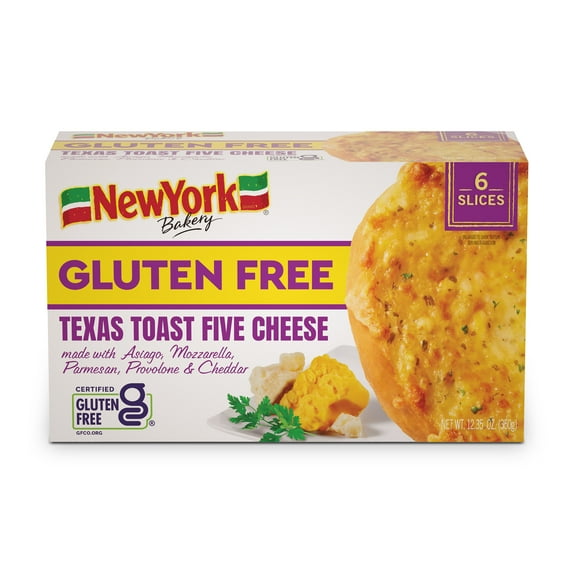 New York Bakery Gluten Free Five Cheese Texas Toast, 12.35 Ounce (6 Count), Frozen
